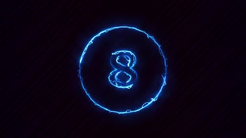 Neon Light Countdown 10 Second