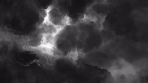 Dynamic Billowing Dark Gray Cloudscape Background