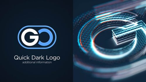 Revelación rápida de Logo 3D oscuros