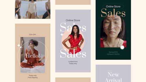 Elegant Sales and New Arrival Social Media Stories