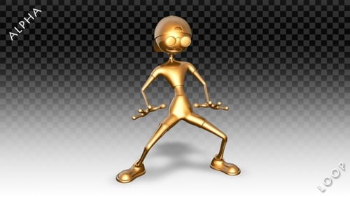 3D Goldmann - Cartoon-Rap-Tanz