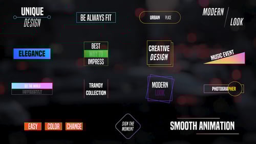 Modern Clean Animated Title Reveals and Lower Thirds