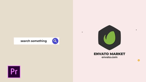 Modern Animated Search Bar Logo Reveal