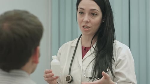Female Doctor Recommending and Talks About Effect of Drugs To Patient