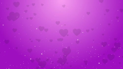 Romantic Floating Hearts Animation with Shimmering Particles