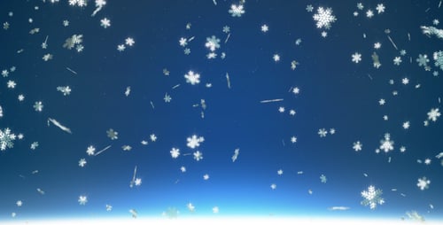 Seamless Looping Snowflakes Motion Background for Winter