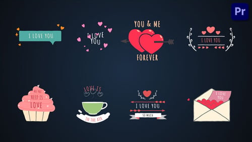 Sweet Valentine Animated Titles with Heart Messages