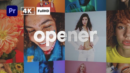 Mosaic Multi Photo Opener Intro | Premiere Pro