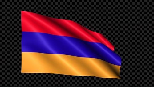 Realistic Armenian National Flag Waving