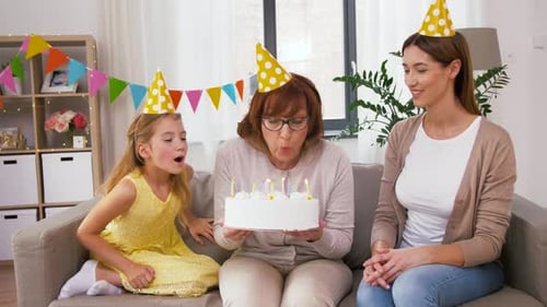 Three Generations Celebrating Birthday Together