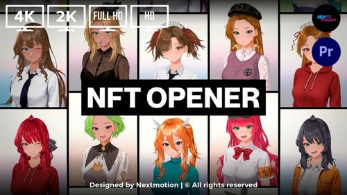 Dynamic NFT Collection Opener with Glitch Text Reveals