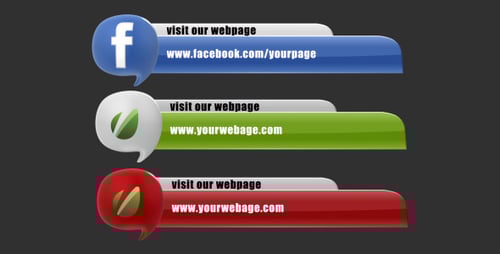 Social Media Baloons Lower Third Pack (Set of 29)