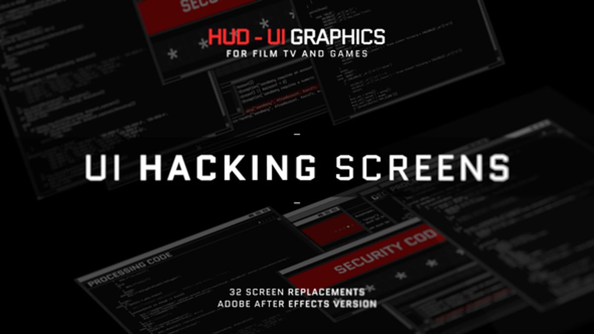 HUD - UI Hacking Screens, Elements ft. hacker & hack - Envato
