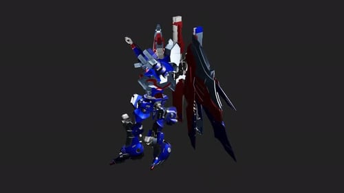 Dynamic 3D Sci-Fi Robot Rotating Model