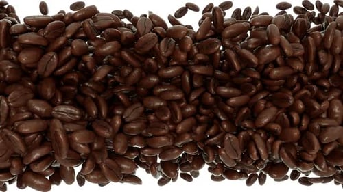 Coffee Beans Filling Frame with White Background