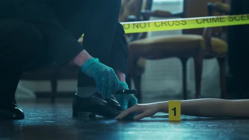 Crime Scene Investigation Forensics at an Indoor Location