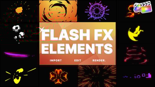 Dynamic Flash FX Animation Pack: Cartoon Bursts and Energy Effects
