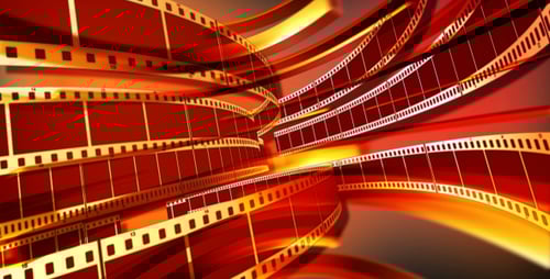 Dynamic Red Film Strip Reel Animation Loop Background