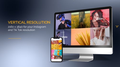 Dynamic Multi-Screen Photo Video Reel and Text Reveal