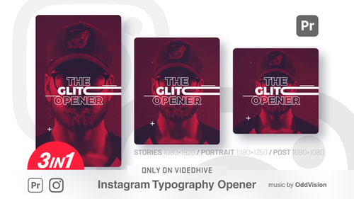 Dynamic Glitch Typography Opener for Social Media