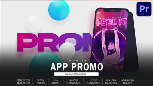 Mobile App Promo Typography Mogrt 105