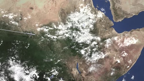 Commercial Airplane Flying To Addis Ababa Ethiopia