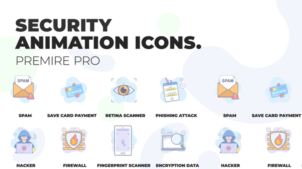 Animated Cyber Security Icons for Digital Protection and Data Safety ...