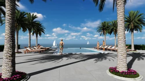 Pool mit Meer