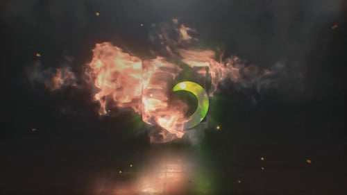 Dynamic Fire Energy Logo Reveal Intro