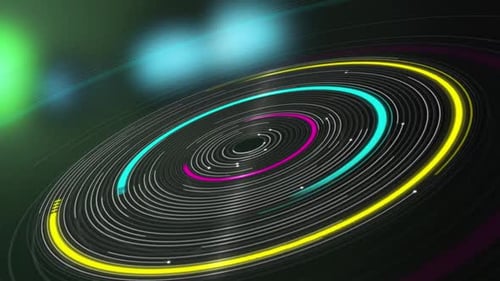 Hypnotic colouful shapes animation