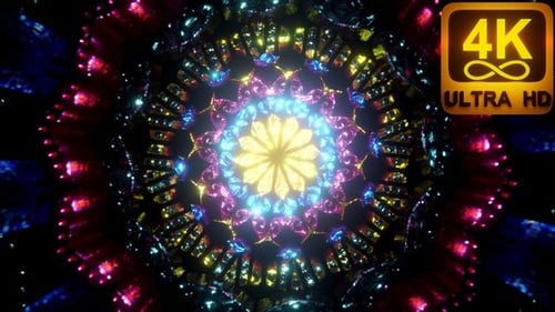 Ethnic Festive Psychedelics Pattern Music Video New Age Background Abstract Trippy Seamless Loop 4K