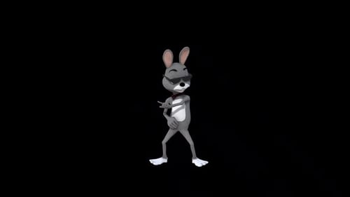 3D Cartoon Rabbit Character Gestures Animation