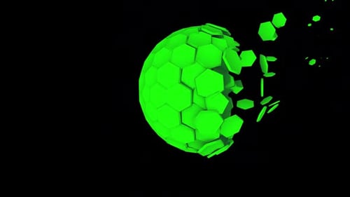 Grüne hexagonale Kugel