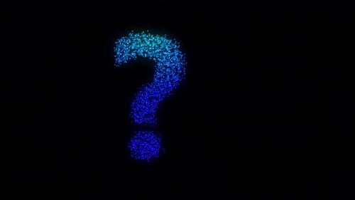Glowing Particle Question and Exclamation Mark Reveal