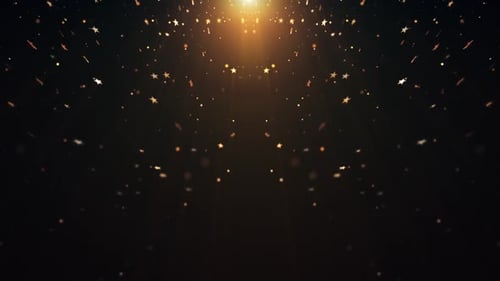 Elegant Golden Falling Stars Celebration Background Loop