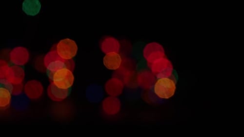 Abstract Bokeh Lights on Black Background