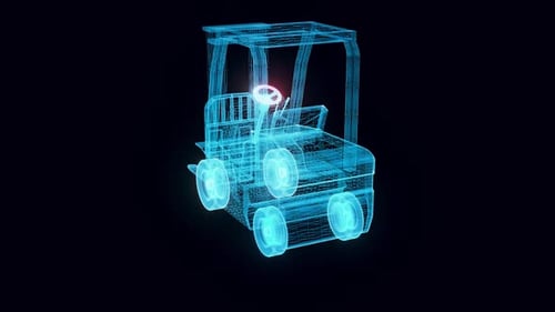 Forklift Hologram Rotating Hd
