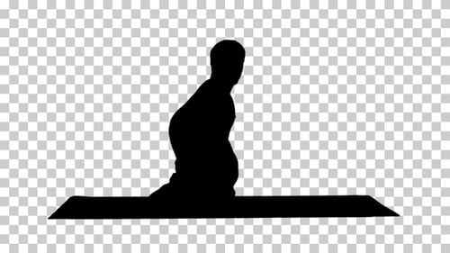 Silhouette man , Alpha Channel