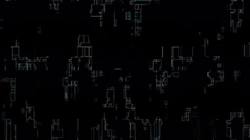 Futuristic Circuit Board Animated Data Stream Technology Background