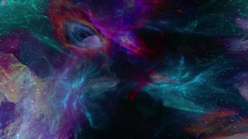 Vibrant Abstract Cosmic Nebula Background Animation