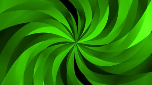 Grüner Hintergrund Twirl Blumenmuster-Animation