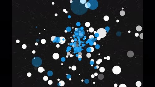 Abstract Blue and White Circles Expanding Loop Background