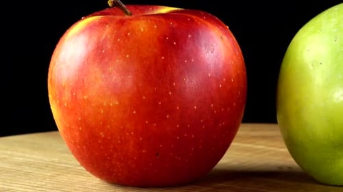Apple on a Black Background