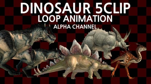 Dinosaurier 5-Clip-Packung Alpha