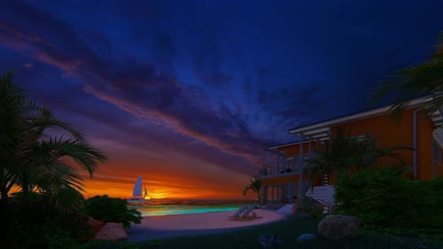 Sunset At BeaCh 4k