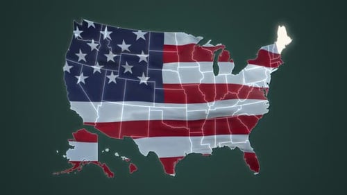 US Maine State Border Visualization Modern Map Outline Travel