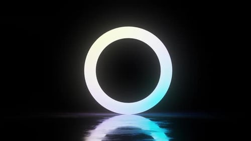 Géométrie lumineuse abstraite roulant sur une surface de rugosité