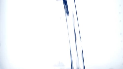 Water Pouring Downwards in a Clean Stream