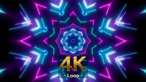 Neon Lamp VJ Light Loop 4K 01