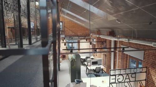 Interior of Modern Loft Office Building